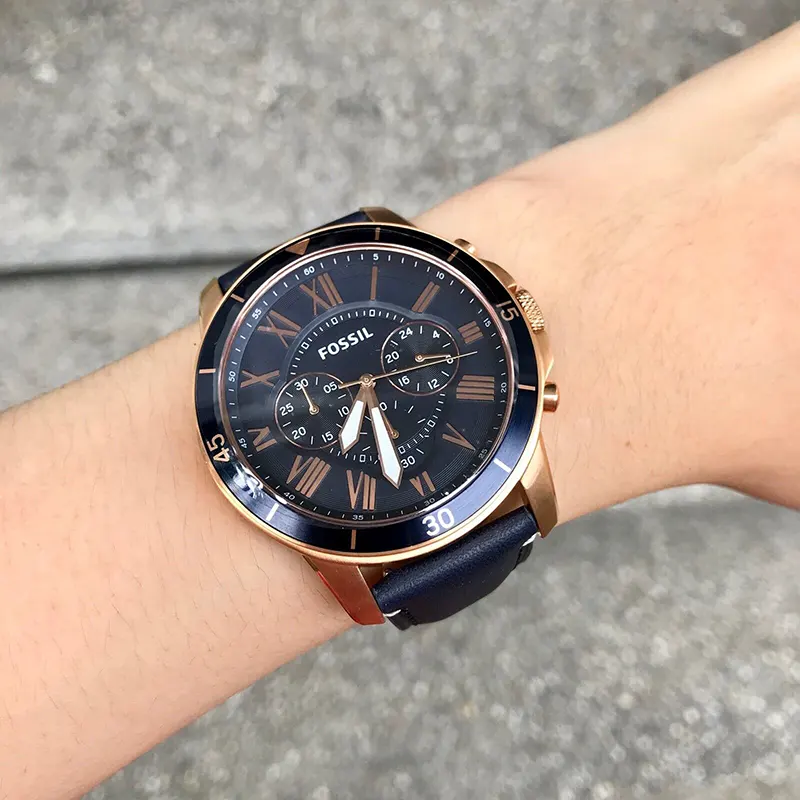 Fossil Grant Chronograph Blue Dial Men's Watch- FS5237